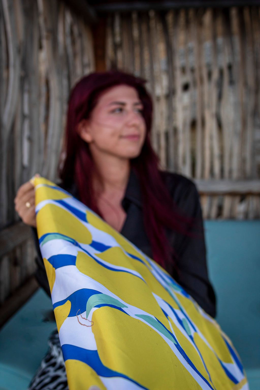 Сатенен шал “Lemon Sketch”