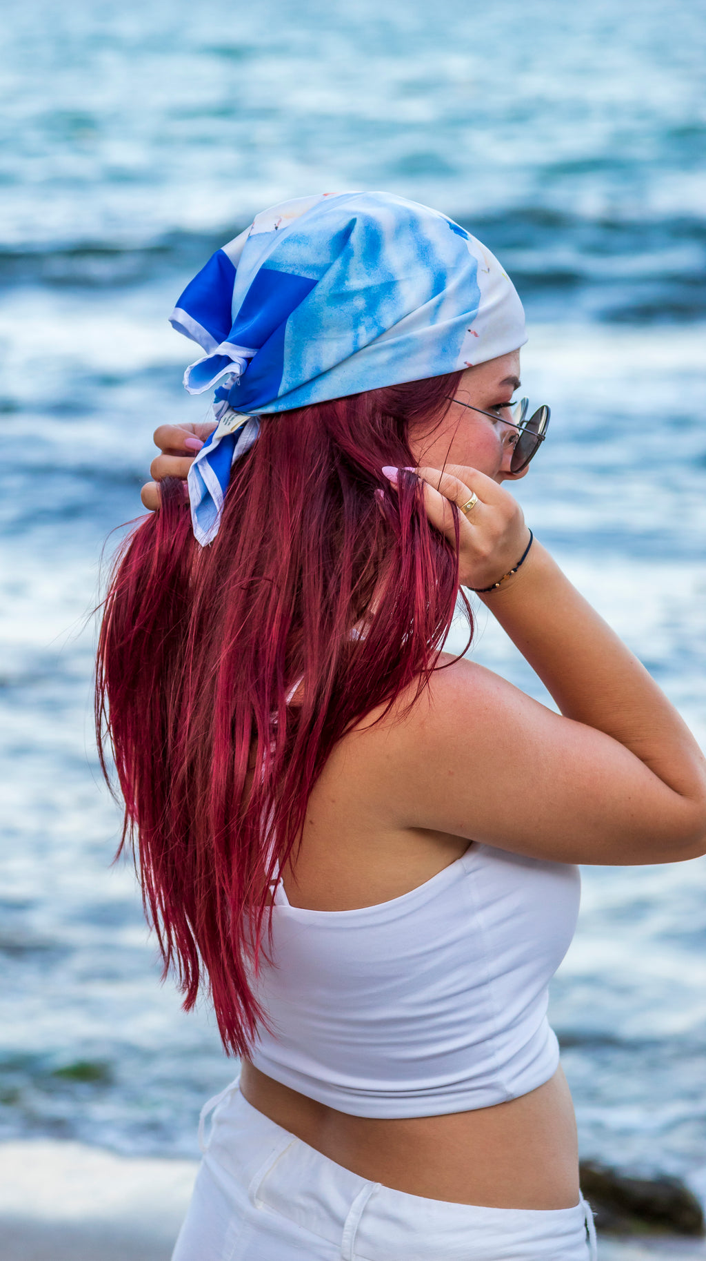 Сатенен шал "Summer story"