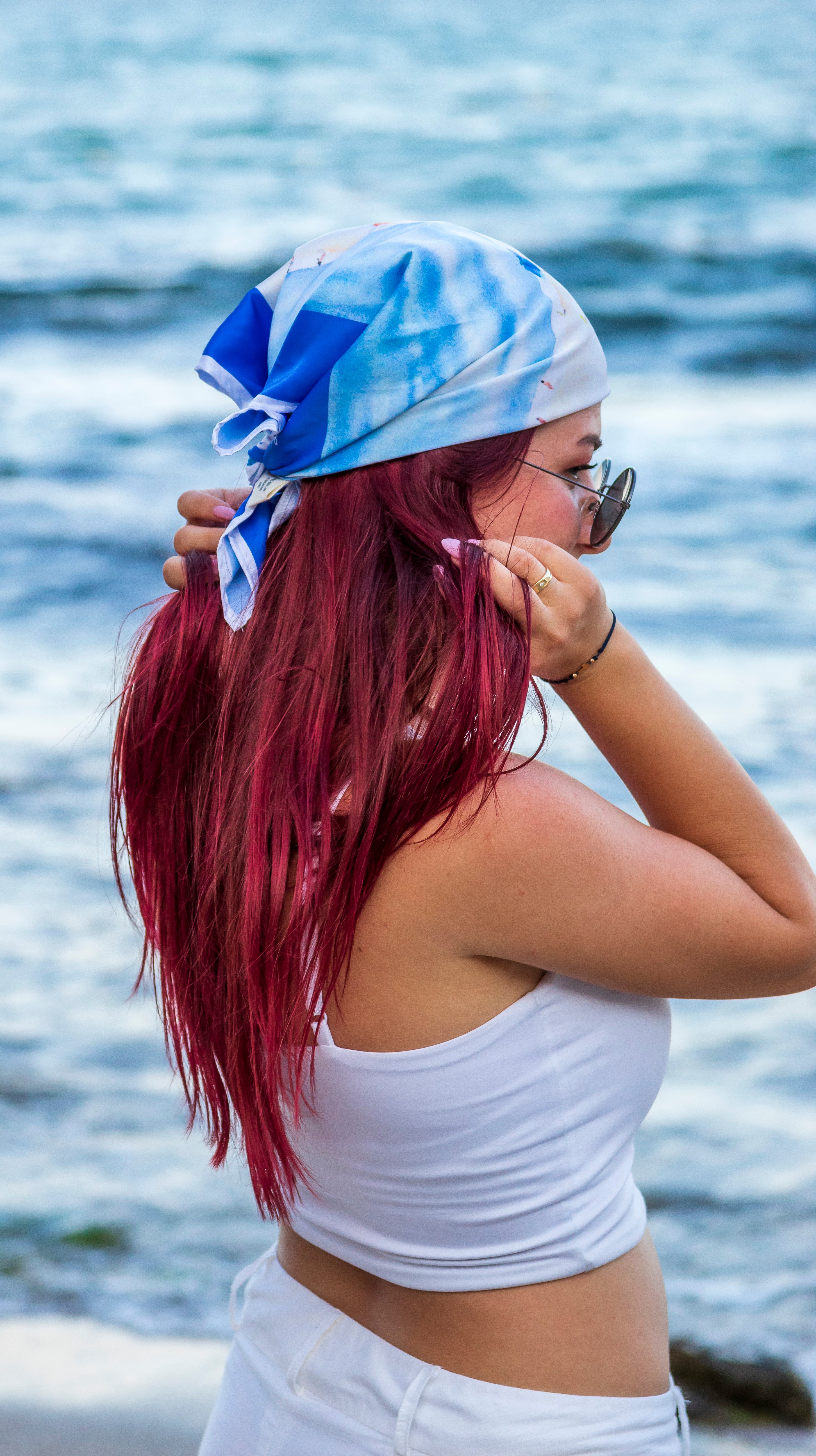 Сатенен шал "Summer story"