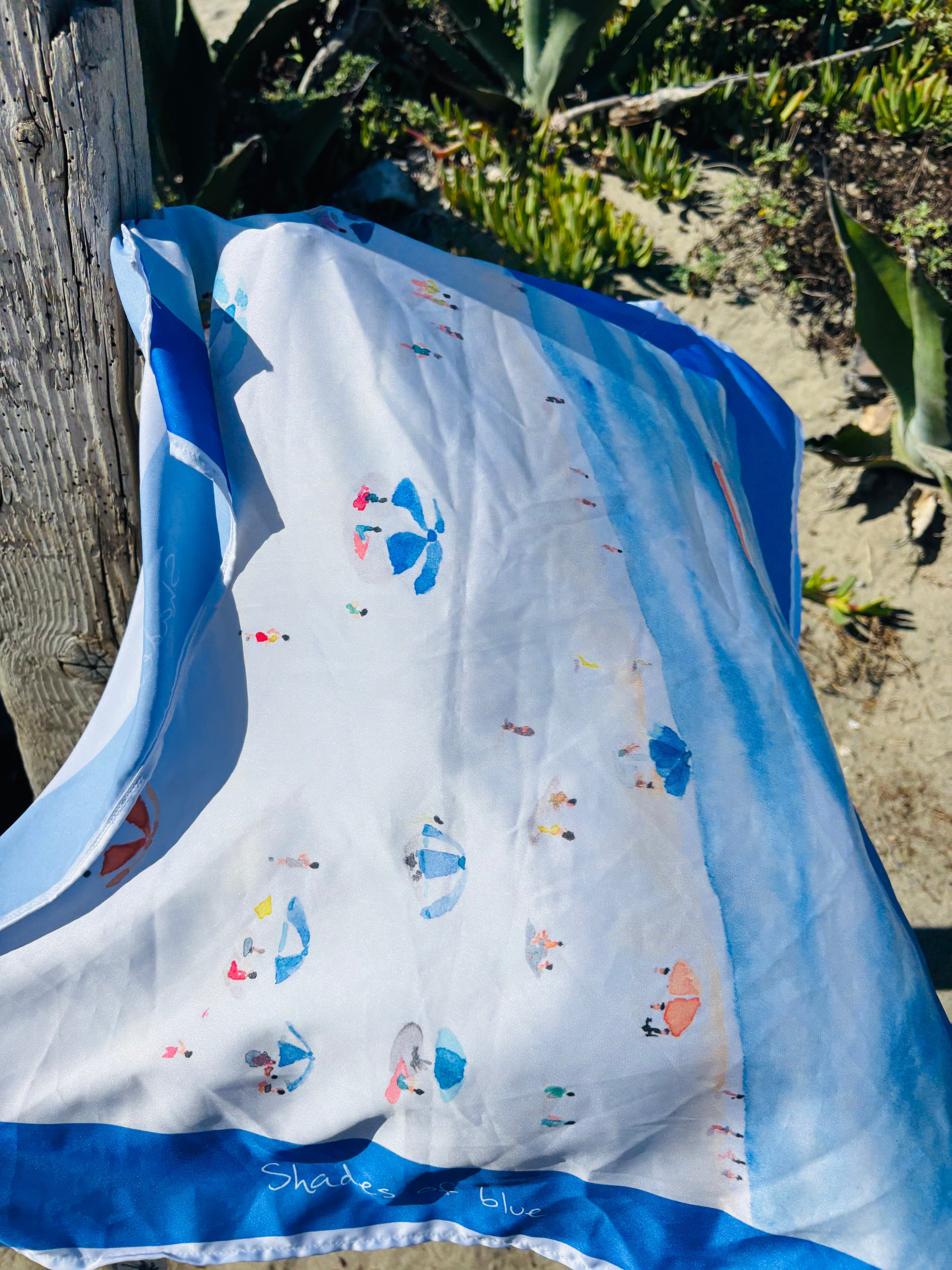 Сатенен шал "Summer story"