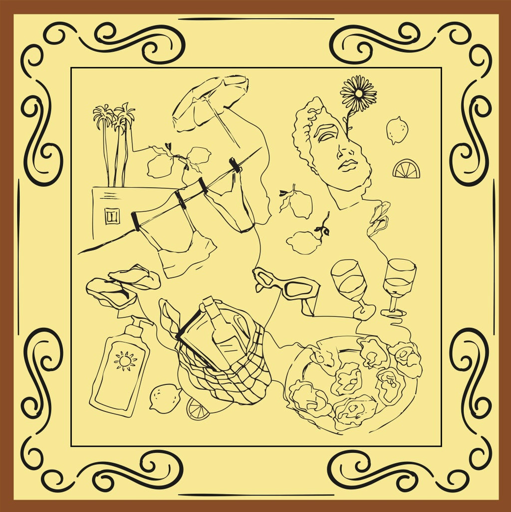 Сатенен шал “Summer Edit”