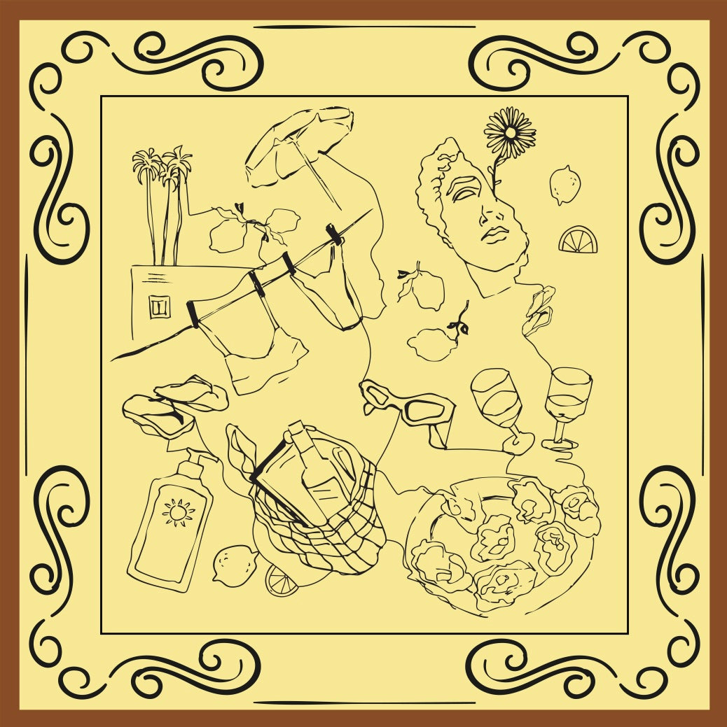 Сатенен шал “Summer Edit”