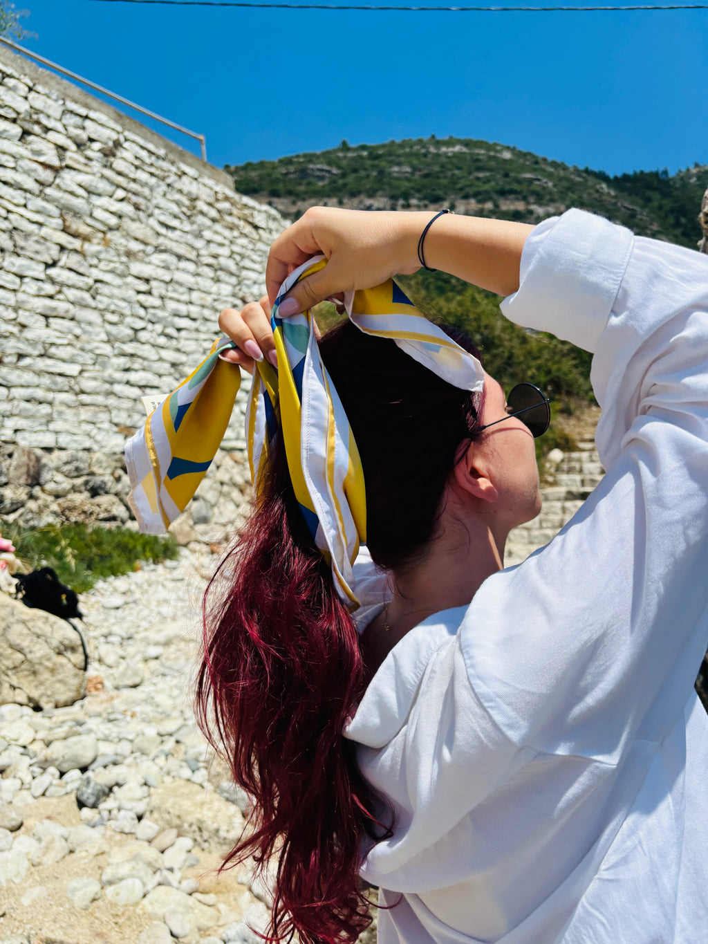 Сатенен шал “Lemon Sketch”