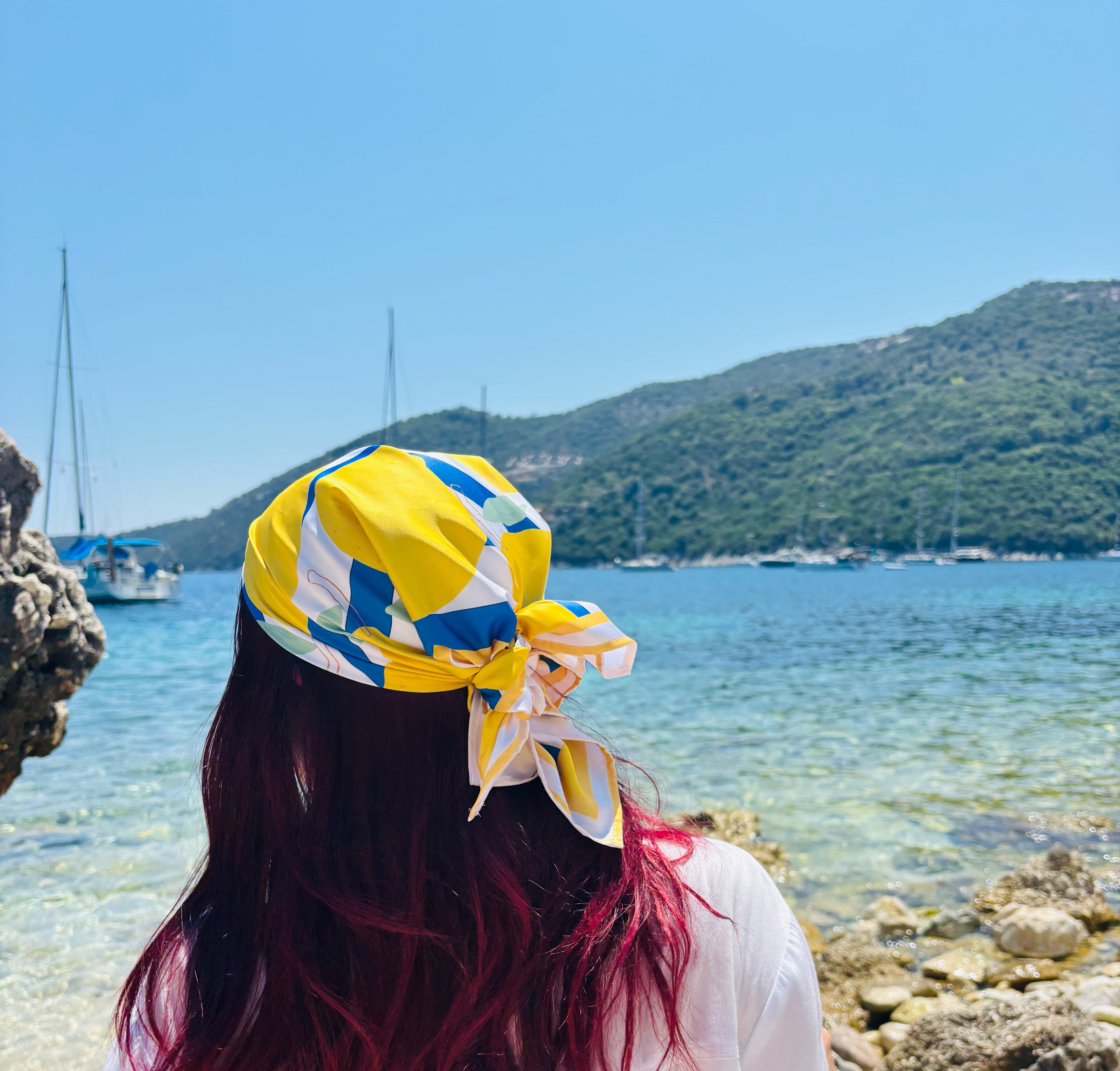 Сатенен шал “Lemon Sketch”