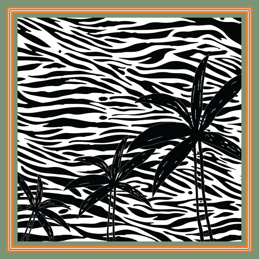 Сатенен шал “Wave of Stripes”